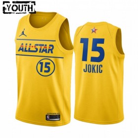 Camiseta Niños Denver Nuggets Nikola Jokic 15 2021 All-Star Jordan Brand Gold Swingman